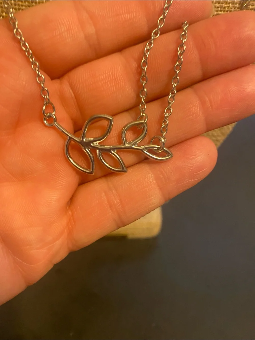 Delicate Silver Leaf Pendant Necklace - Women's Jewelry